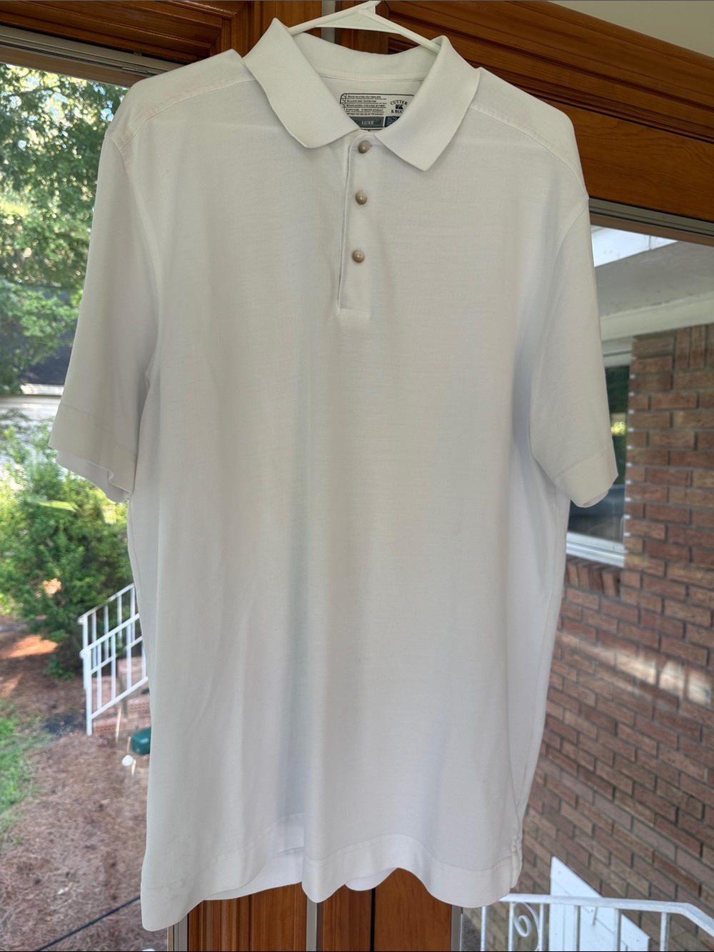 Cutter & Buck Men's White Short-Sleeve Polo